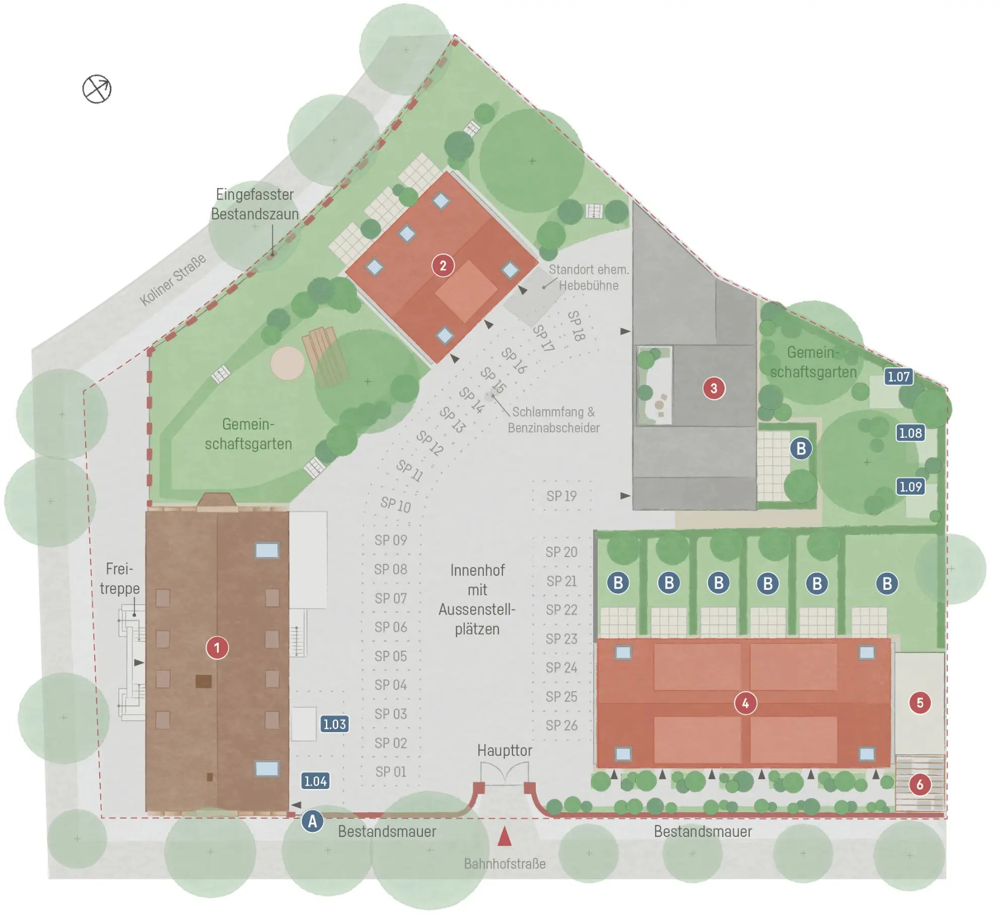 Wahrzeichen Gartenplan Wasserturm